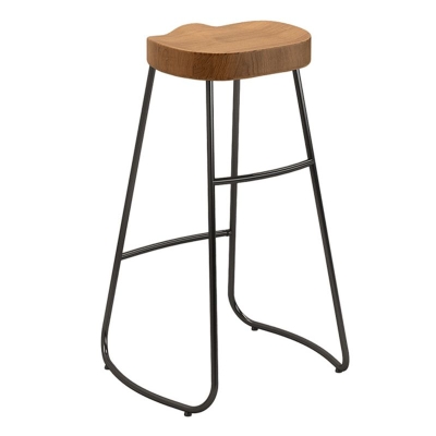 Holz-Esshocker, moderne Barhocker in Schwarz und Braun