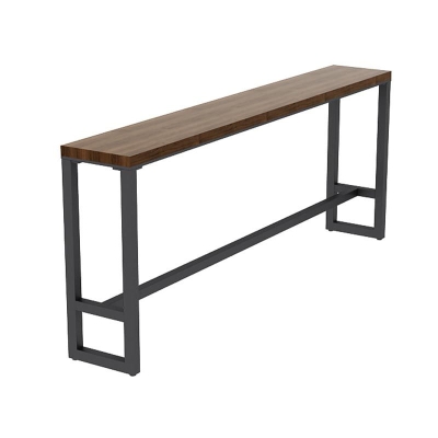 Industrielles Bartisch-Set aus massivem Holz, 1/2/3/7-teilig, Thekentisch mit gepolsterten Hockern
