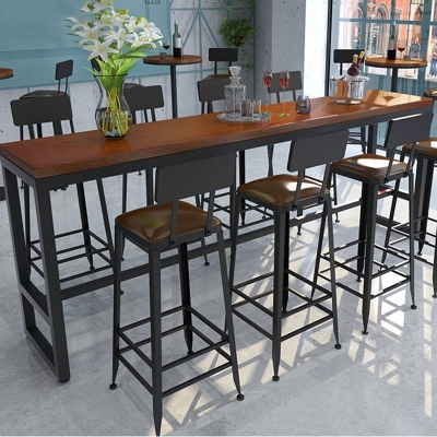 Rechteckiger Barthekentisch im Industriestil Barthekentisch aus Holz