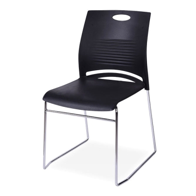Moderner Konferenzstuhl mit mittlerer R&uuml;ckenlehne, ergonomischer B&uuml;rostuhl mit Metallgestell
