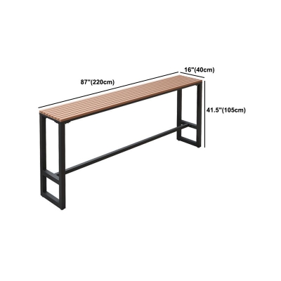 Industrielles rechteckiges Bartisch-Set, 1/4/5-teilig, Holz-Thekentisch