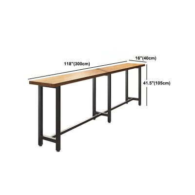 Modernes 1/7-teiliges Bartisch-Set, rechteckiger Holz-Thekentisch mit hohen Hockern