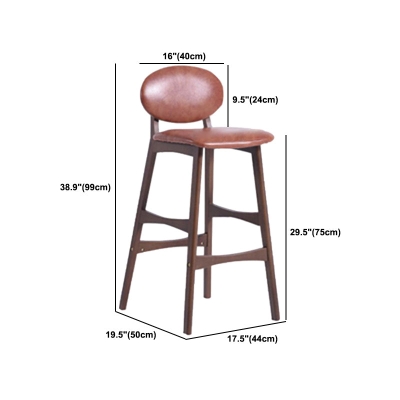 Modernes Eichenholz-Bartisch-Set, 1/2-teiliger Holz-Thekentisch mit Lederhockern