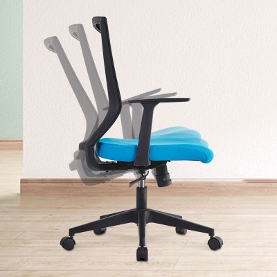 Zeitgen&ouml;ssischer Sessel, verstellbare Sitzh&ouml;he, feste Armlehnen, Nylon-B&uuml;rostuhl