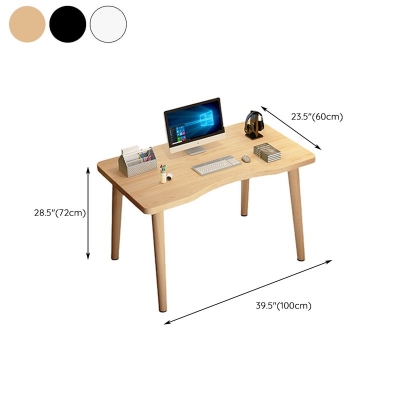 Scrivania moderna per la camera da letto domestica Scrivania da ufficio in legno artificiale a forma libera