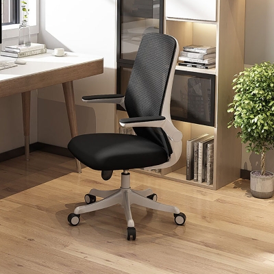 Sedia da scrivania con bracciolo ribaltabile Sedia da scrivania in microfibra con schienale alto girevole ergonomica