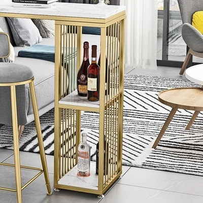 Set tavolo da bar Glam 1/3 pezzi Tavolo da bancone rettangolare in pietra con sgabelli per soggiorno