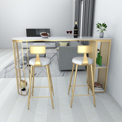 Specialty Pub Table Glam Bar High Bartisch mit Steinplatte f&uuml;r das Wohnzimmer