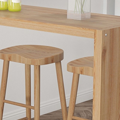 Luxuri&ouml;ses rechteckiges Bartisch-Set aus massivem Holz, 1/3-teilig, Tresentisch mit r&uuml;ckenfreien Hockern
