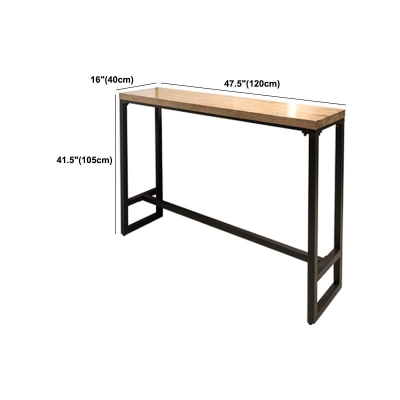 Industrielles Massivholz-Stehtisch-Set, rechteckig, 1/5-teilig, Thekentisch mit hohen Hockern