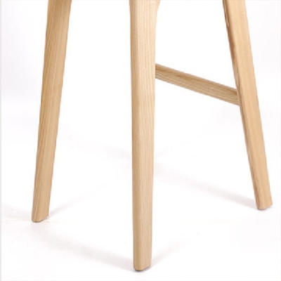 Moderner Tresenhocker aus Holz ohne Armlehnen, Barhocker mit Fu&szlig;st&uuml;tze
