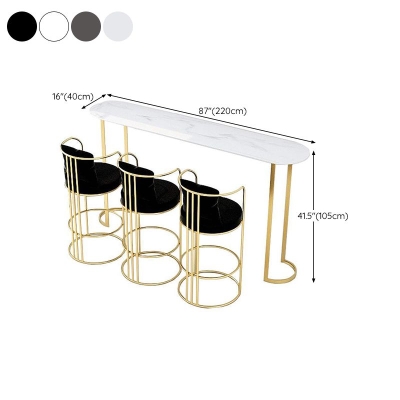 Glam Pub Table Ovaler Bartisch mit doppeltem Sockel f&uuml;r den Innenbereich