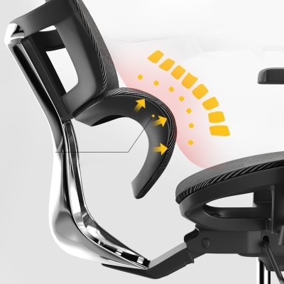Schreibtischstuhl mit abnehmbaren Armlehnen, moderner, nicht st&ouml;render ergonomischer B&uuml;rostuhl mit Rollen