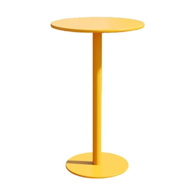Runder Bartisch aus Metall im industriellen Stil &ndash; 23,6" L x 23,6" B x 41,3" H
