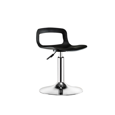 Sgabelli da bar in plastica con schienale basso Sgabelli da bar ad altezza regolabile con base in metallo