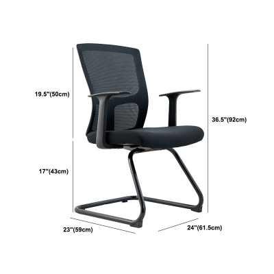 Sedia da ufficio con schienale medio AirGrid traspirante con sedia da scrivania con braccioli
