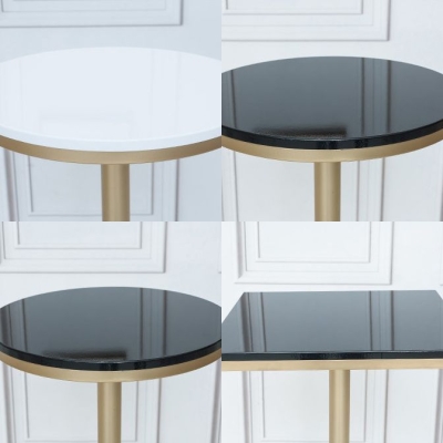 Bartisch aus massivem Holz, Gold- und Metallbasis, Bartisch f&uuml;r K&uuml;che, Wohnzimmer, Kaffeezimmer