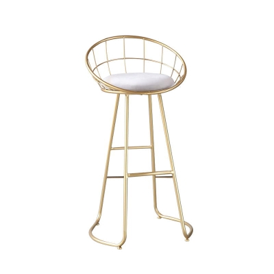 Thekenhocker im zeitgen&ouml;ssischen Stil, gepolsterter Barhocker mit Metallgestell