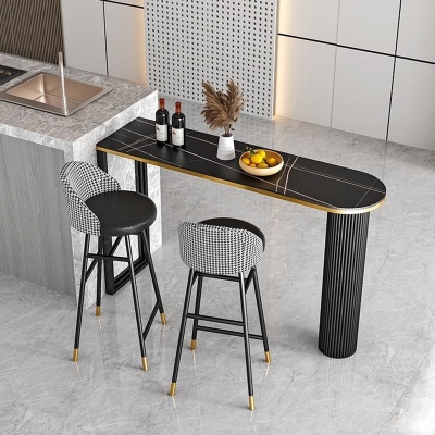 Set tavolo da bar moderno a forma libera, tavolo da bar e sgabelli con struttura in metallo da 1/3 pezzi