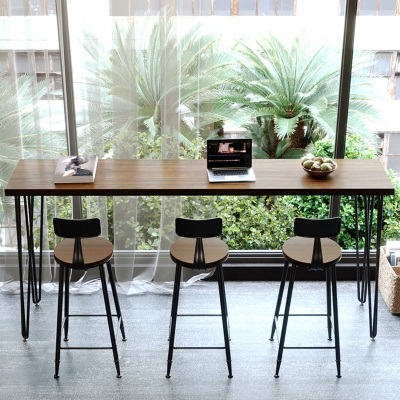 1/4/5-teiliges Kneipentisch-Set, modernes Massivholz-Thekenh&ouml;hen-Set