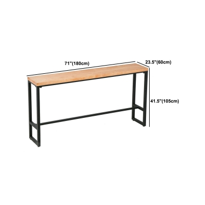 Industrielles rechteckiges Bartisch-Set, 1/5-teilig, Holz-Thekentisch mit hohen Hockern