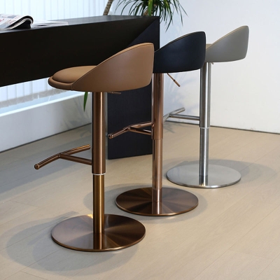 H&ouml;henverstellbarer Barhocker, moderner Esszimmerhocker mit Fu&szlig;st&uuml;tze