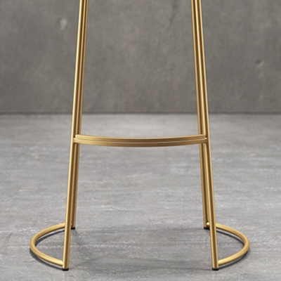 Moderner, r&uuml;ckenfreier Thekenhocker, gepolsterter Barhocker mit Metallgestell