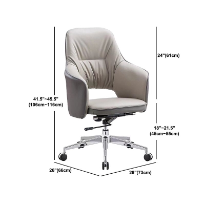 Sedia da scrivania direzionale moderna in ecopelle ergonomica con schienale alto