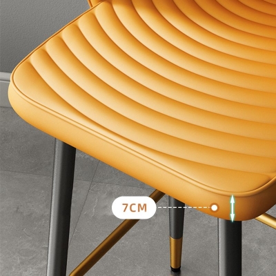Drehbarer Barhocker im modernen Stil, Thekenhocker aus PU-Leder mit Metallbeinen