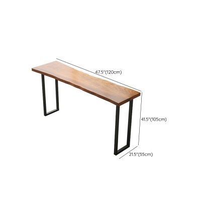 Moderner rechteckiger Bartisch aus Kiefernholz mit Eisenbeinen f&uuml;r das Esszimmer