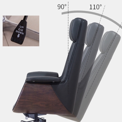 B&uuml;rostuhl mit Metallrahmen, gepolsterten Armlehnen, hoher/mittlerer R&uuml;ckenlehne und Rollen