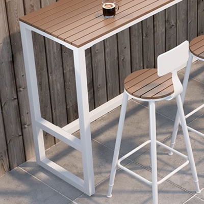 Industrielles Bar-Set, 1/2/5-teilig, Holz-Thekenh&ouml;hentisch mit Metall-Barhocker
