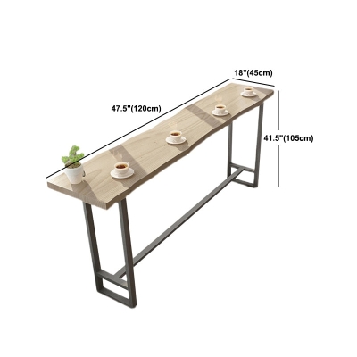 Modernes Bartisch-Set aus massivem Holz, rechteckiger 1/5-teiliger Thekentisch mit hohen Hockern