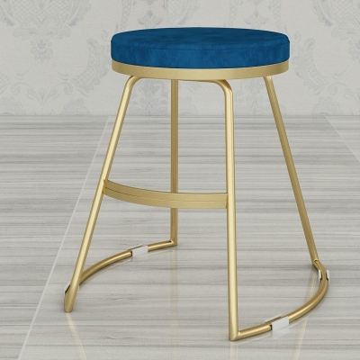 Barhocker im nordischen Stil, runder Sitz, Barhocker mit Metallbeinen f&uuml;r Zuhause