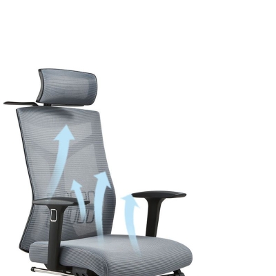 Ergonomischer B&uuml;rostuhl mit hoher R&uuml;ckenlehne, moderner, verstellbarer Schreibtischstuhl