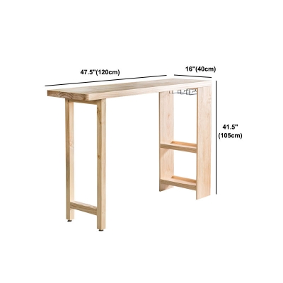 Modernes Bartisch-Set, 1/3-teilig, rechteckiger Tresentisch aus Kiefernholz f&uuml;r Milchteeladen