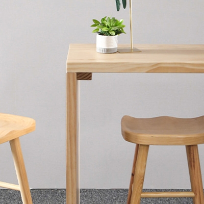 Moderner Holz-Bartisch mit Massivholzplatte, Bistro-Pub-Tisch f&uuml;r das Wohnzimmer