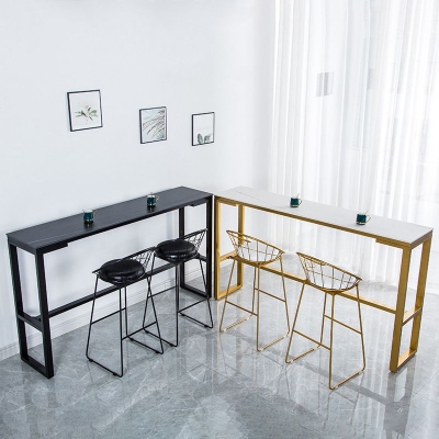 Moderner Bartisch aus gesintertem Stein, rechteckiger Esstisch f&uuml;r K&uuml;che, Wohnzimmer, Kaffeezimmer