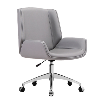 Zeitgen&ouml;ssischer ergonomischer Stuhl aus Kunstleder mit mittlerer R&uuml;ckenlehne, Drehstuhl f&uuml;r Konferenzen