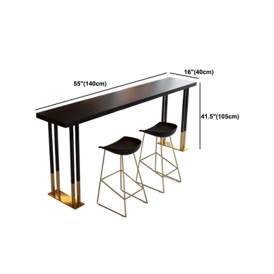 Bar-Esstisch aus massivem Holz. Moderner Bartisch mit Kufengestell