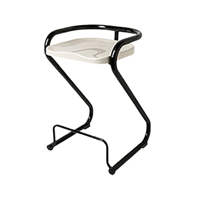 Moderne Barhocker mit konturiertem Sitz und niedriger R&uuml;ckenlehne ohne Armlehnen und Metallgestell