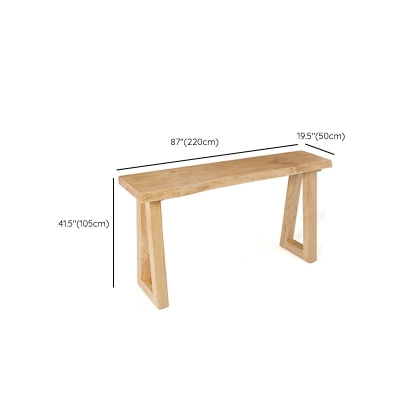 Moderner 41,3"-H-Bartisch, rechteckiger Bistro-Pub-Tisch aus massivem Holz