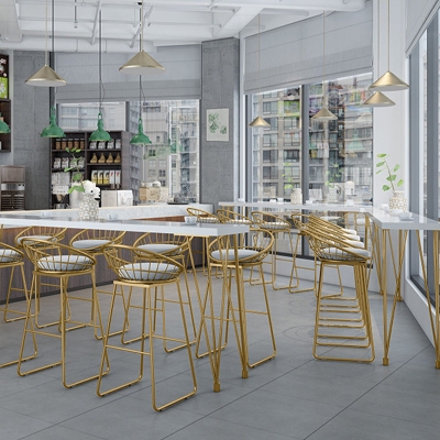 Glam-Bartisch mit Massivholzplatte f&uuml;r die Terrasse