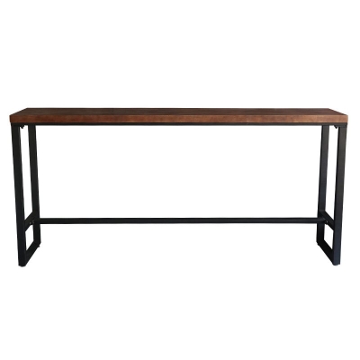 Industrielles 1/6-teiliges Bartisch-Set, rechteckiger Tresentisch aus Kiefernholz mit hohen Hockern