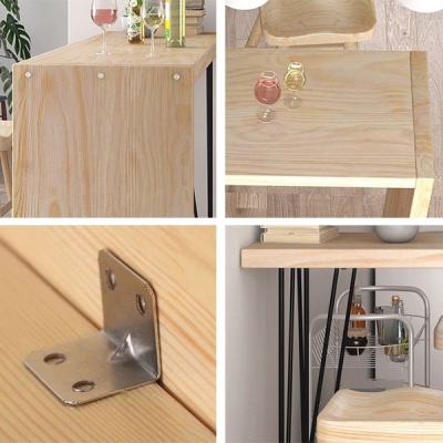 Set tavolo da pub moderno rettangolare da 1/2/5 pezzi tavolo da bancone in legno
