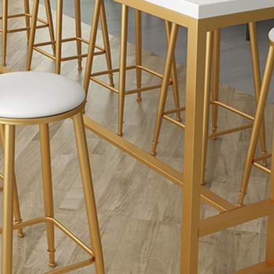 Holz-Thekentisch im Glam-Stil, rechteckiger Thekentisch f&uuml;r Zuhause