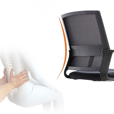 Moderner Schreibtischstuhl aus Netzstoff, ergonomischer B&uuml;rostuhl f&uuml;r das Heimb&uuml;ro mit festen Armlehnen