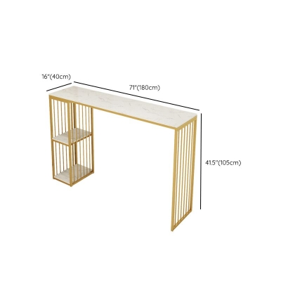 Bartisch im modernen Stil mit goldenem Sockel f&uuml;r die K&uuml;che