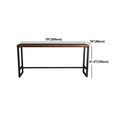 Industrielles 1/6-teiliges Bartisch-Set, rechteckiger Tresentisch aus Kiefernholz mit hohen Hockern