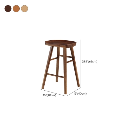 Barhocker aus massivem Holz, moderner, r&uuml;ckenfreier Thekenhocker f&uuml;r das Esszimmer